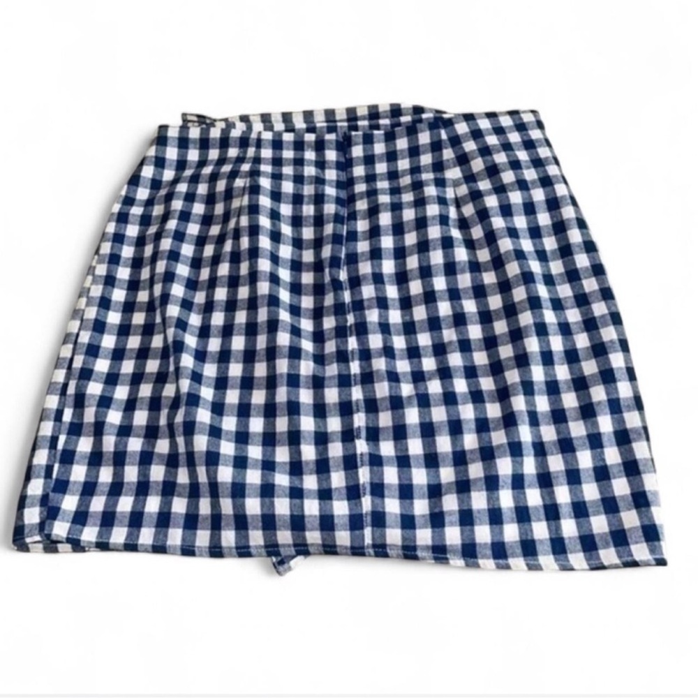 The Impeccable Pig Navy Gingham Mini Skirt - Picture 6 of 6